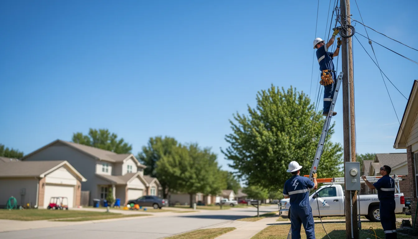 Residential electrician providing installation services in Del City, OK